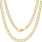 Better Jewelry 10K Gold 3.5mm Cuban Chain Diamond Cut Two Tone