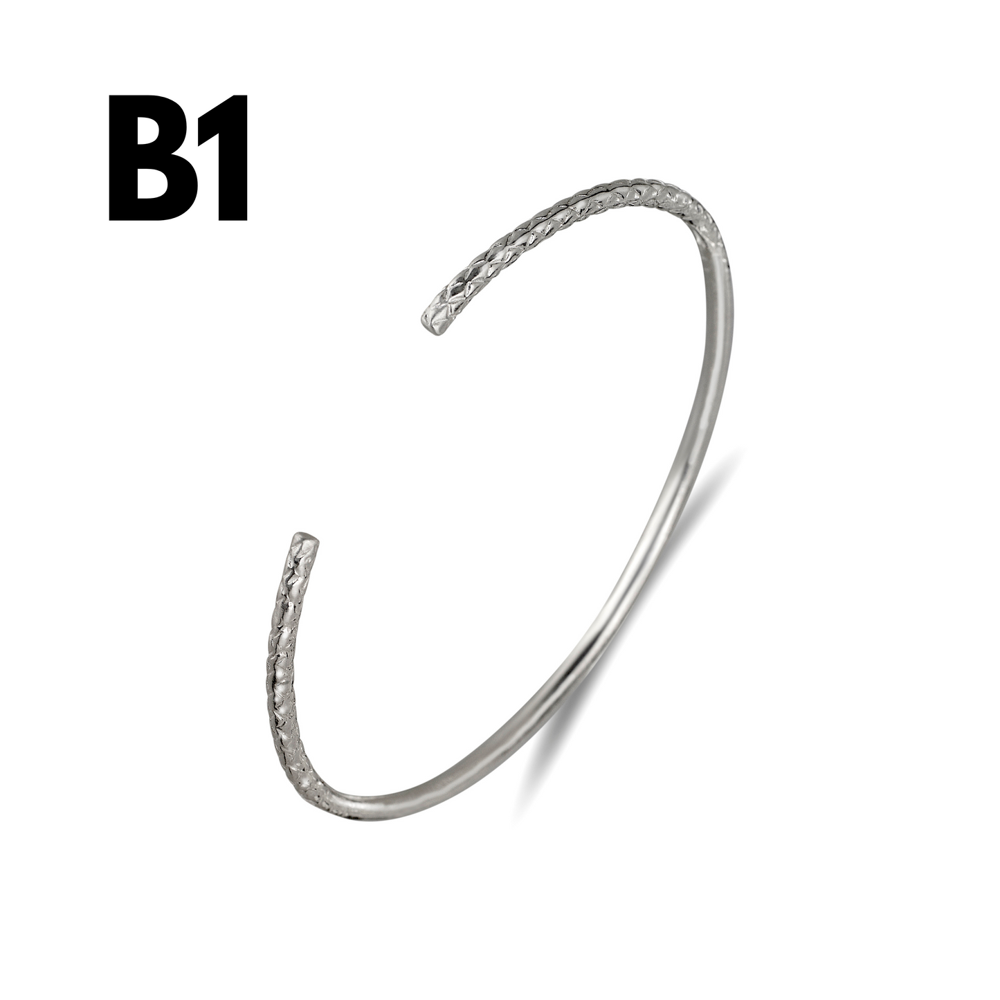 Better Jewelry Mix and Match Custom 2mm Silver Bangle (1 piece)