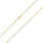 Better Jewelry 10K Gold 3.5mm Cuban Chain Diamond Cut Two Tone