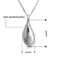 Better Jewelry Mussel shell Pendant w. Cuban chain .925 Sterling Silver made in the USA