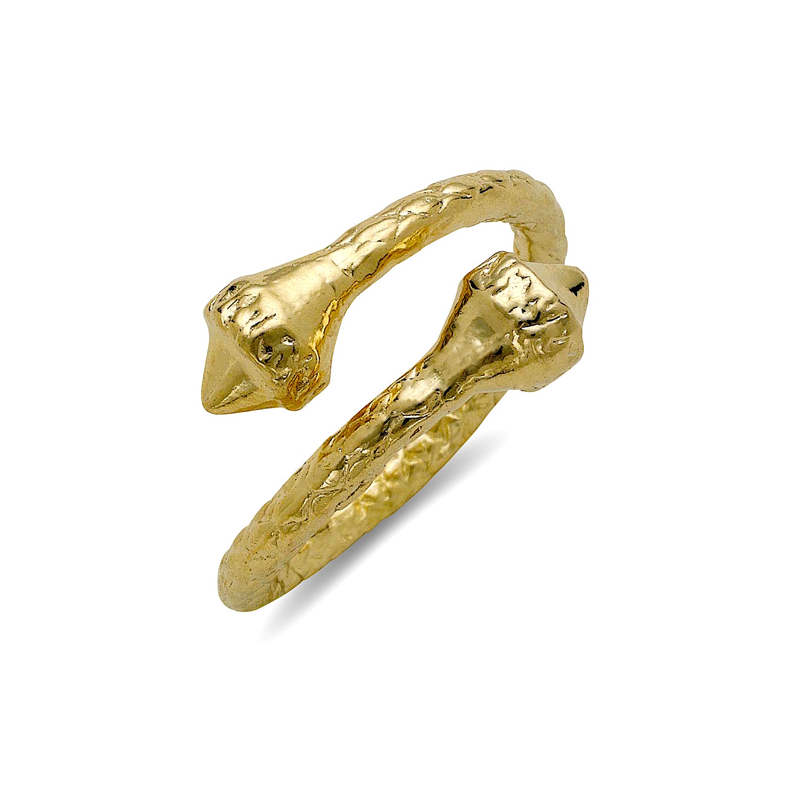 Elegant pointed ends 10K Yellow Gold West Indian Ring - Betterjewelry