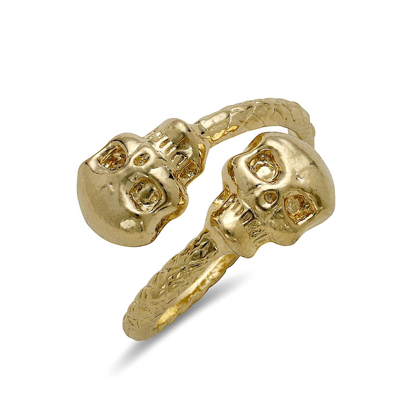 Skull ends 10K Gold West Indian Ring - Betterjewelry