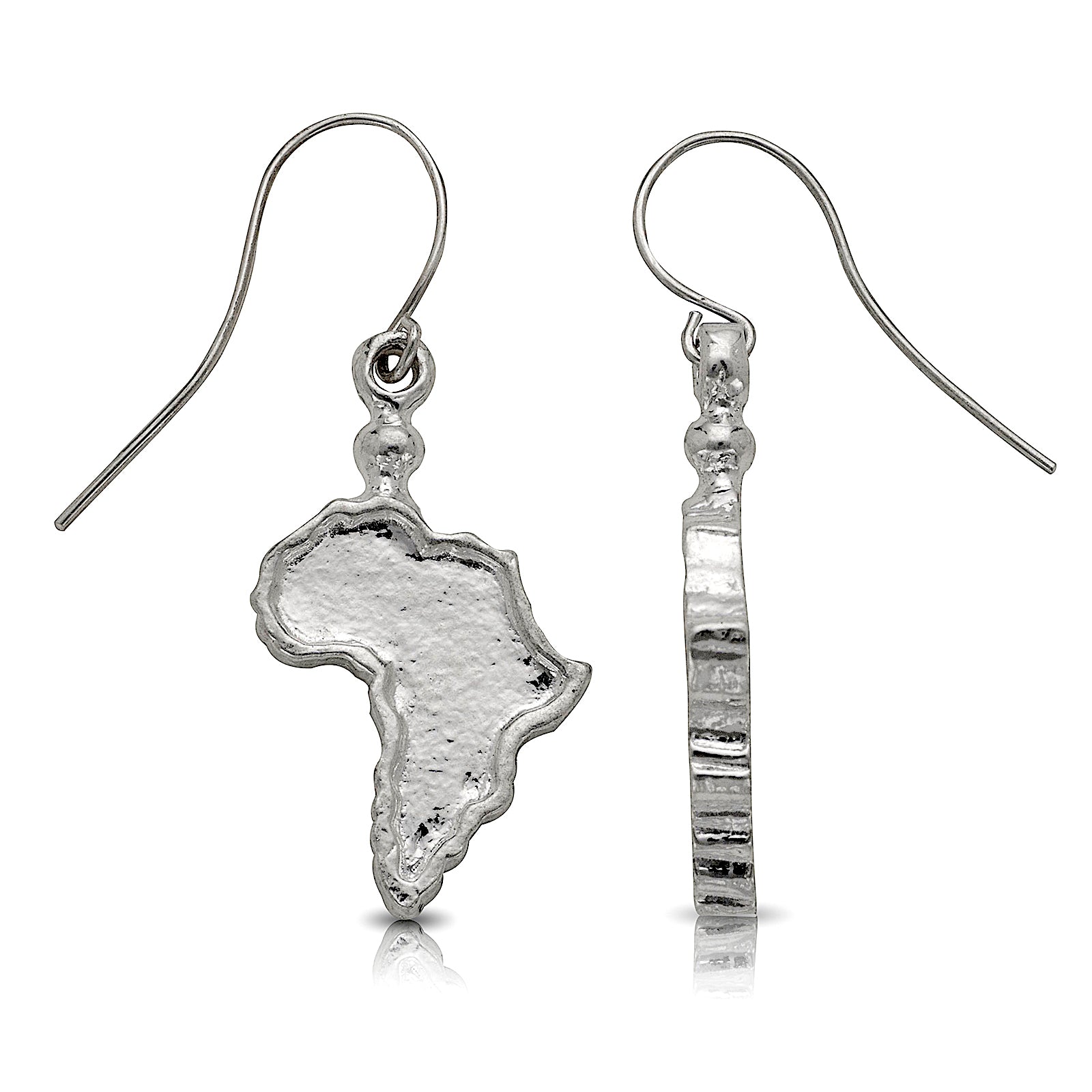 Map of Africa earrings .925 Sterling Silver - Betterjewelry