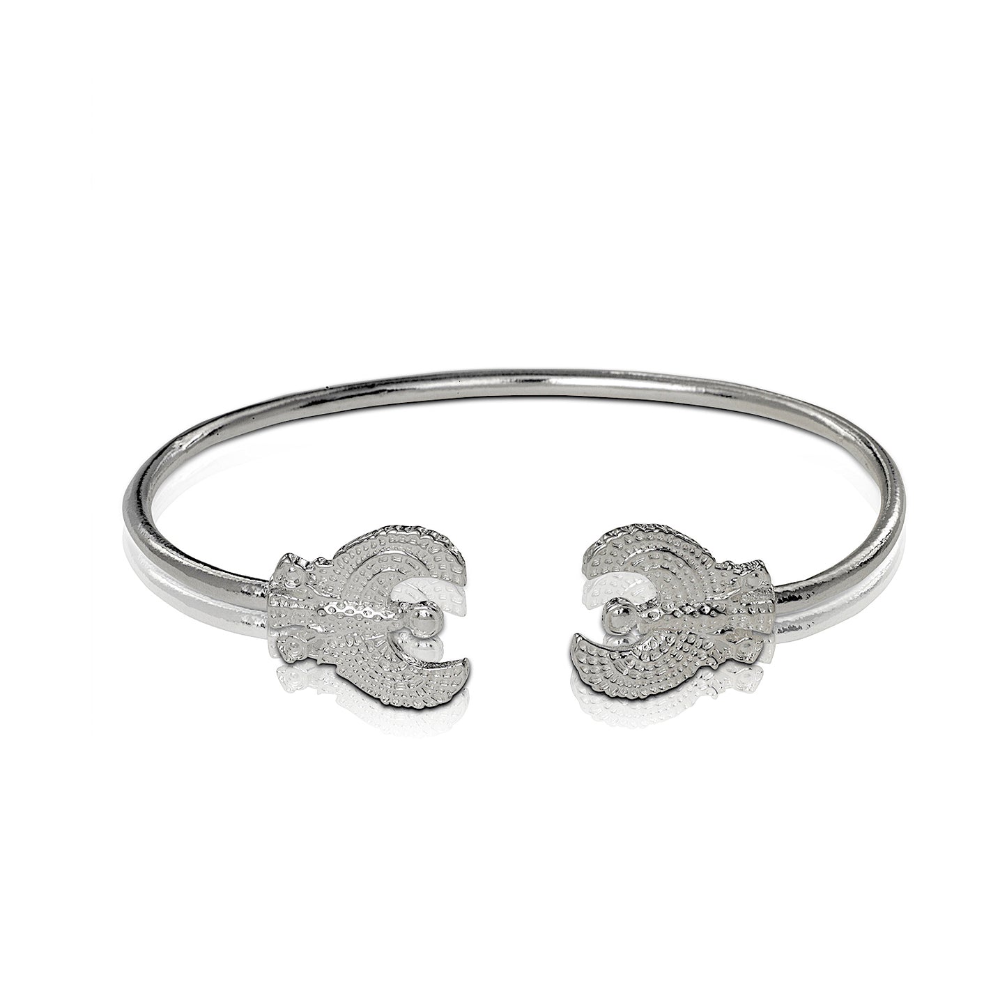 .925 Sterling Silver Phoenix West Indian bangle - Betterjewelry