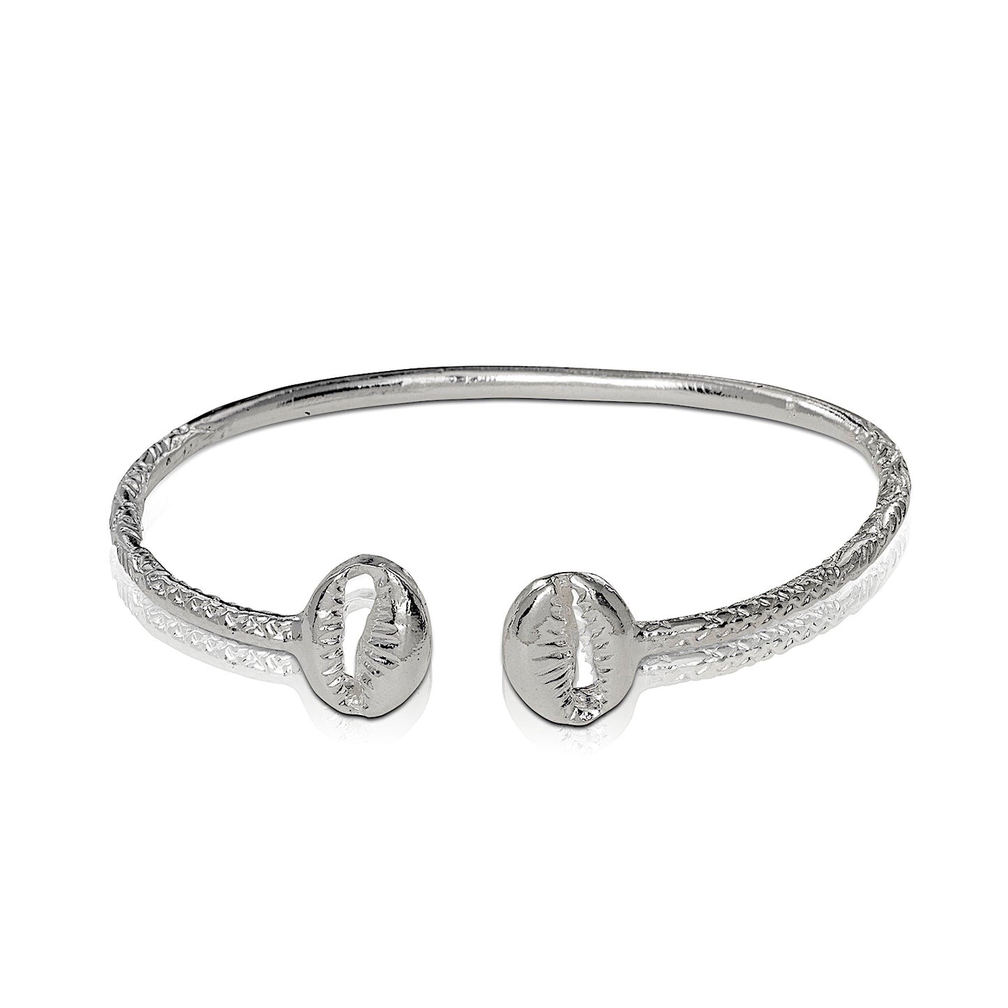 Copy of .925 Sterling Silver Cowrie Shell Thin bangle - Betterjewelry