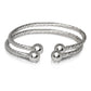 BALL ENDS COILED ROPE WEST INDIAN BANGLES .925 STERLING SILVER (MADE IN USA) (PAIR) - Betterjewelry