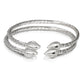 COCOA POD ENDS COILED ROPE WEST INDIAN BANGLES .925 STERLING SILVER (MADE IN USA) (PAIR) - Betterjewelry
