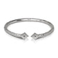 Better Jewelry Thick Pyramid Ends .925 Sterling Silver West Indian Bangle (1 piece)