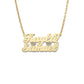 Better Jewelry Two Names Script 10K Gold Necklace