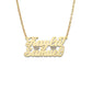 Better Jewelry Two Names Script 14K Gold Necklace