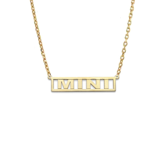 Better Jewelry Block 10K Gold Nameplate Necklace