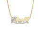 Better Jewelry Heart Script 14K Gold Nameplate Necklace