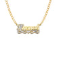 Better Jewelry One Heart Design 10K Gold Double Nameplate Necklace