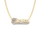 Better Jewelry Gothic 10K Gold Double Nameplate Necklace