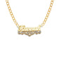 Better Jewelry Heart Design 14K Gold Double Nameplate Necklace