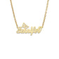 Better Jewelry Butterfly 10K Gold Nameplate Necklace