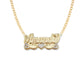Better Jewelry Heart 10K Gold Double Nameplate Necklace