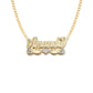 Better Jewelry Heart 14K Gold Double Nameplate Necklace