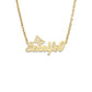 Better Jewelry Butterfly 14K Gold Nameplate Necklace
