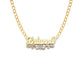Better Jewelry Script Three Hearts 14K Gold Double Nameplate Necklace