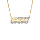 Better Jewelry Diamond Cut Script Single 10K Gold Nameplate Necklace