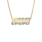 Better Jewelry Diamond Cut Script Single 14K Gold Nameplate Necklace