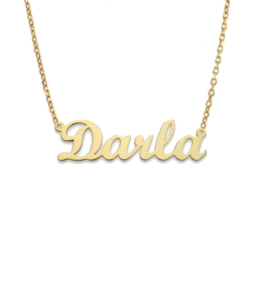 Better Jewelry Classic Style 10K Gold Nameplate Necklace