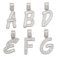 Better Jewelry Letter Pendant in .925 Sterling Silver w. CZ Baguette Stones
