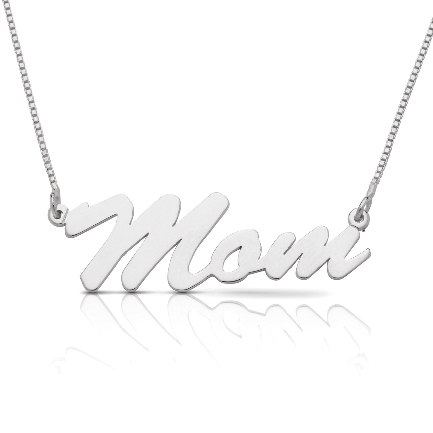 Better Jewelry Personalized .925 Sterling Silver Glossy Script Name Necklace (MADE IN USA)