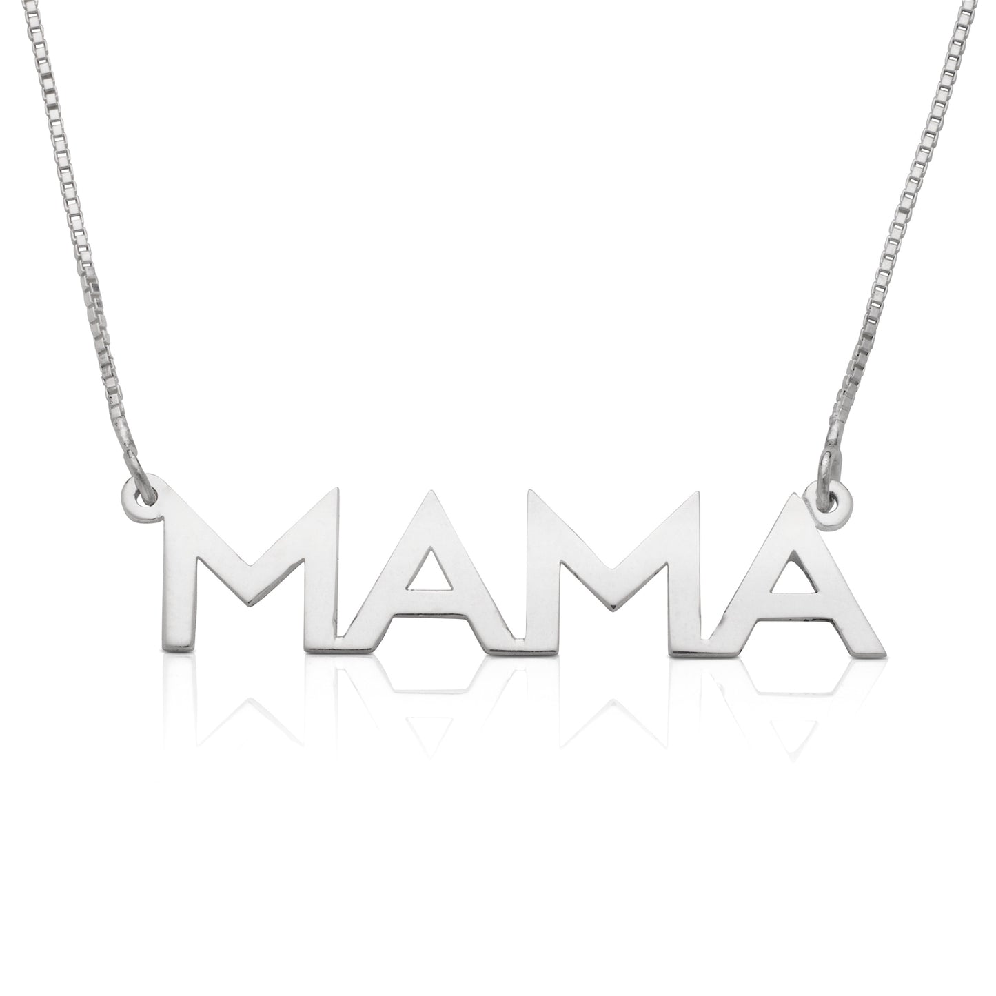 Better Jewelry Personalized .925 Sterling Silver Sleek Block Name Necklace (MADE IN USA)