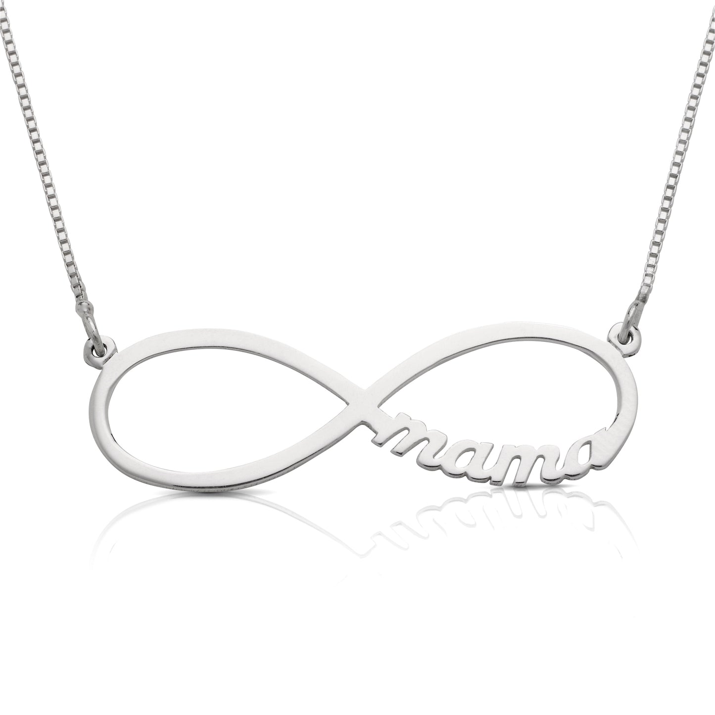 Better Jewelry Personalized .925 Sterling Silver Infinity Sign Name Necklace (MADE IN USA)