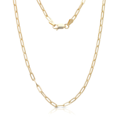 Better Jewelry New! Trendy Link Chain Necklace 14K Gold Plated .925 Sterling Silver