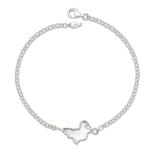Better Jewelry Map of Africa .925 Sterling Silver Anklet