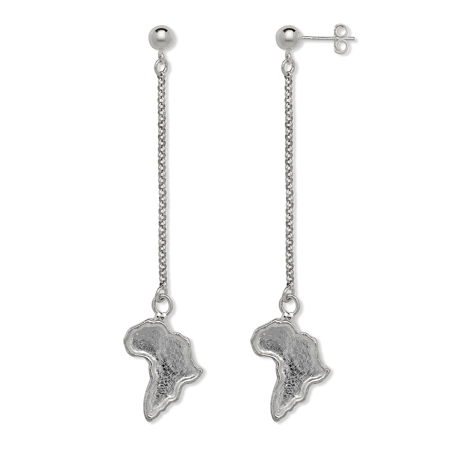 Better Jewelry Africa .925 Sterling Silver Chain Earrings