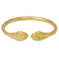 Better Jewelry Thick Snake Ends West Indian Bangle 14K Gold Plated .925 Sterling Silver, 1 piece
