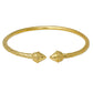 Better Jewelry Elegant Pointed Ends 14K Gold Plated .925 Sterling Silver West Indian Bangle