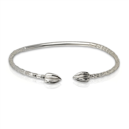 Cocoa Pods Silver Bangles – Betterjewelry