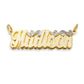 Better Jewelry Script 14K Gold Double Nameplate Necklace