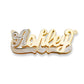 Better Jewelry Heart Script 10K Gold Double Nameplate Necklace