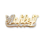 Better Jewelry Heart Script 14K Gold Double Nameplate Necklace
