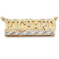 Better Jewelry Block 14K Gold Double Nameplate Diamond Cut Necklace