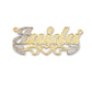 Better Jewelry Heart Diamond Cut 14K Gold Nameplate Necklace