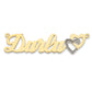 Better Jewelry Script with Two Hearts 10K Gold Nameplate Necklace