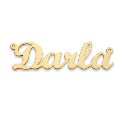 Better Jewelry Classic Style 14K Gold Nameplate Necklace