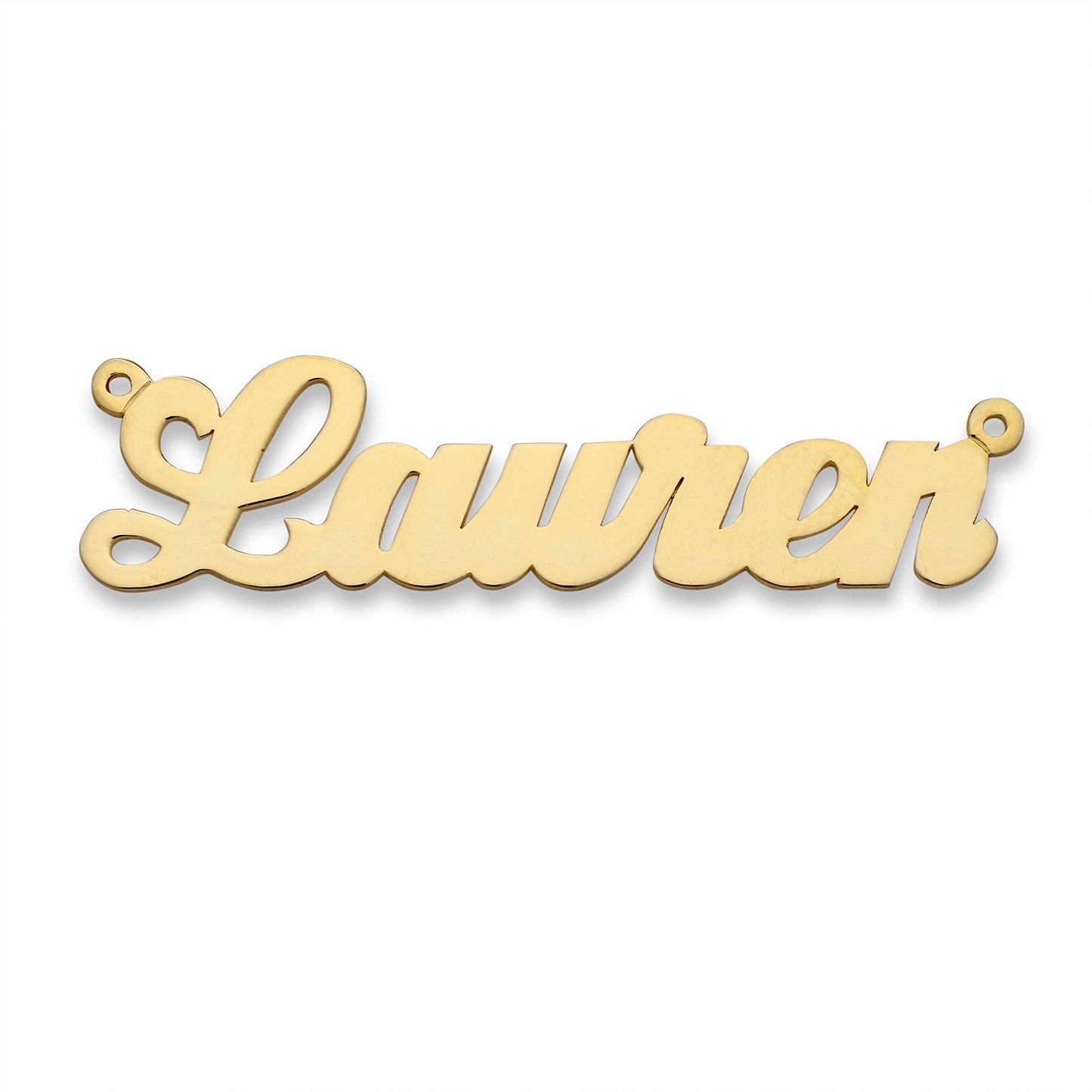 Better Jewelry Simple Script 10K Gold Nameplate Necklace