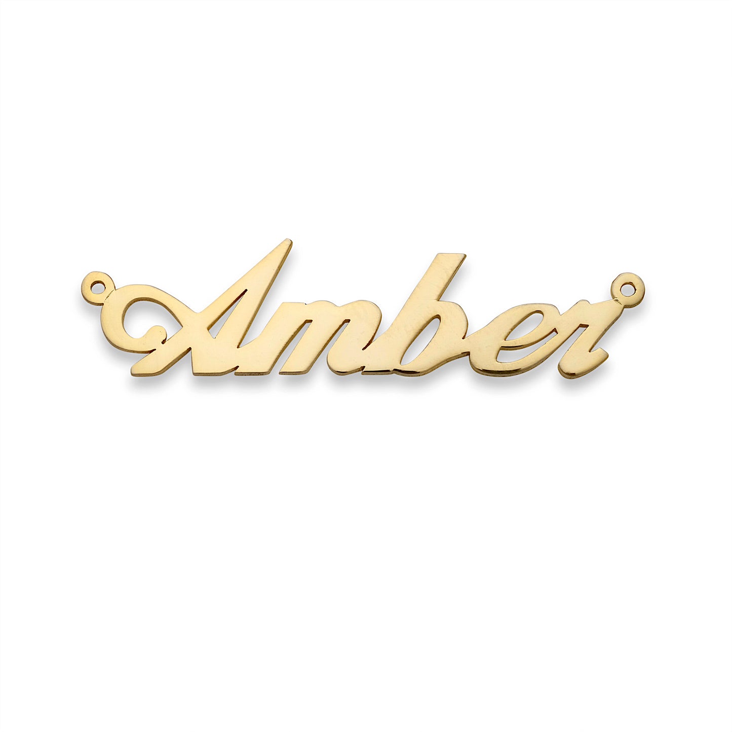 Better Jewelry Modern Script 14K Gold Nameplate Necklace
