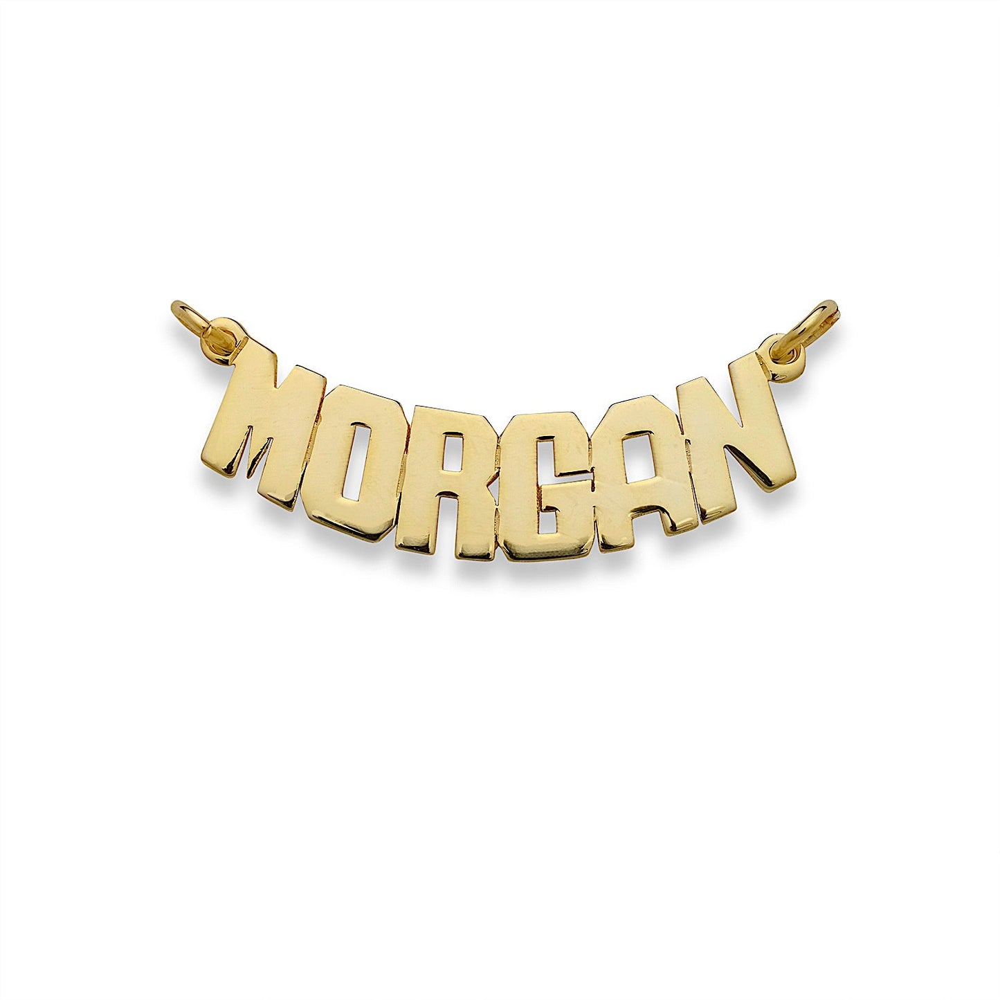 Better Jewelry Curb Block 14K Gold Nameplate Necklace