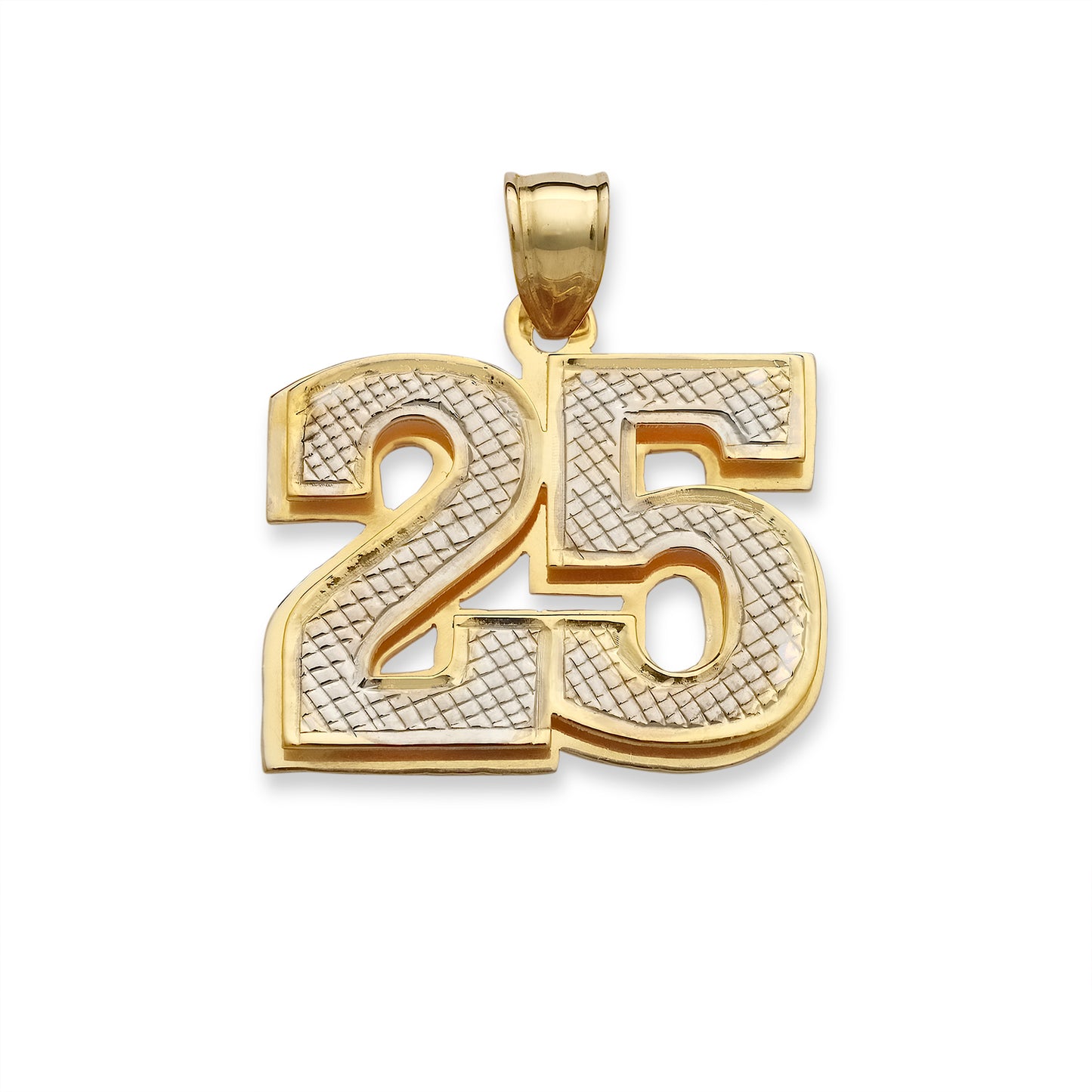 Better Jewelry Number 14K Gold Double Plate Pendant