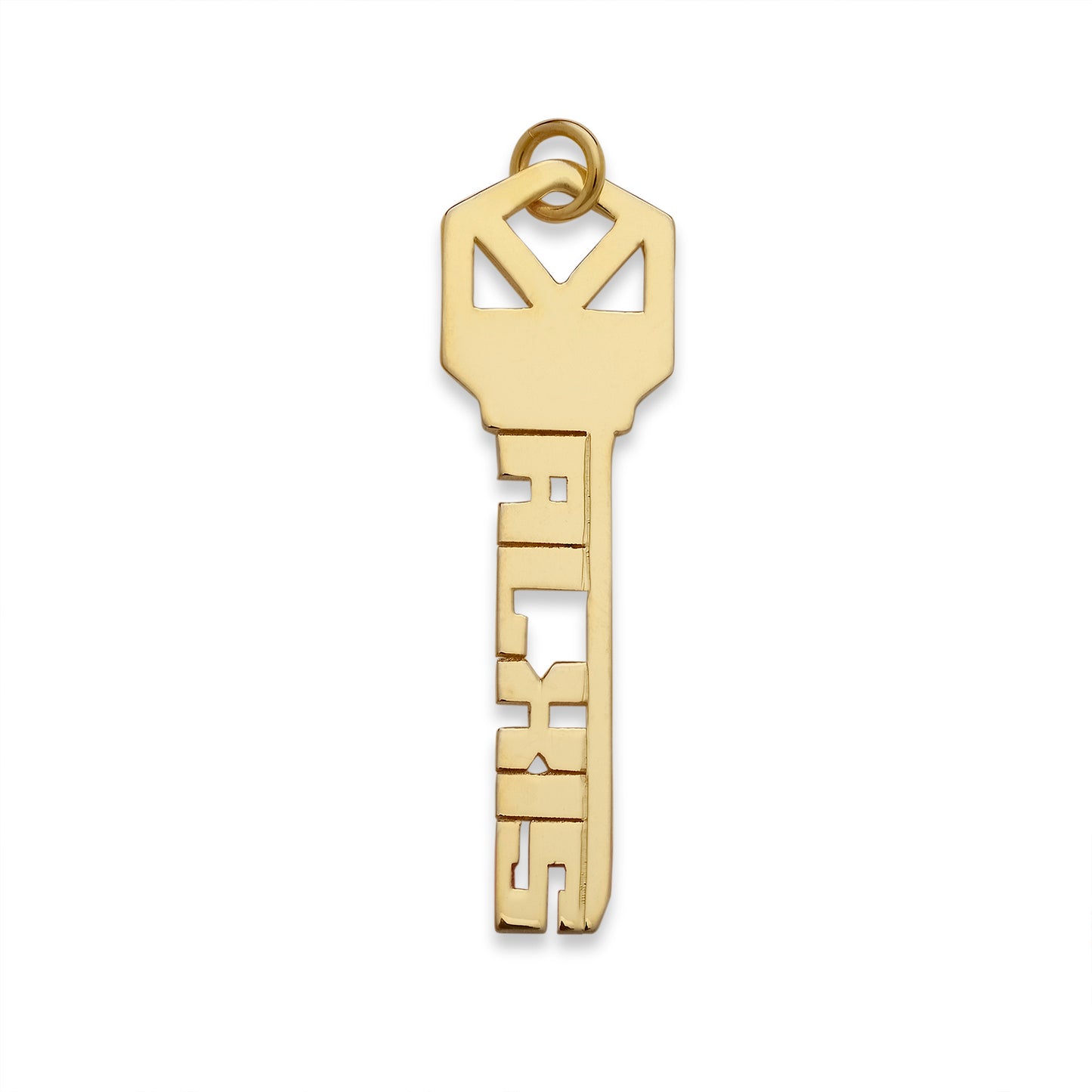 Better Jewelry Key 10K Gold Name Pendant