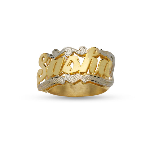 Better Jewelry Script Heart 14K Gold Name Ring